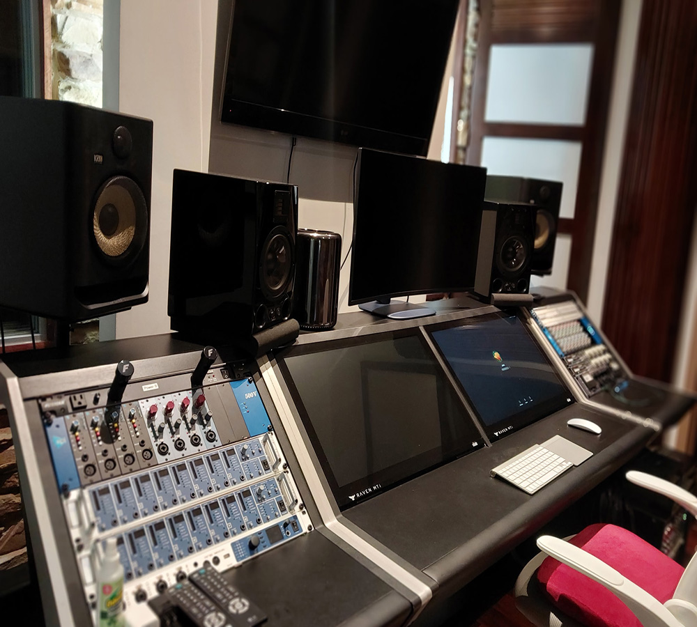 E1 Studio gallery showcase of recording, podcast, events, and creative space